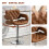 Homcom HOMCOM Adjustable Height Barstool Steel Pole PU Leather, Brown 6