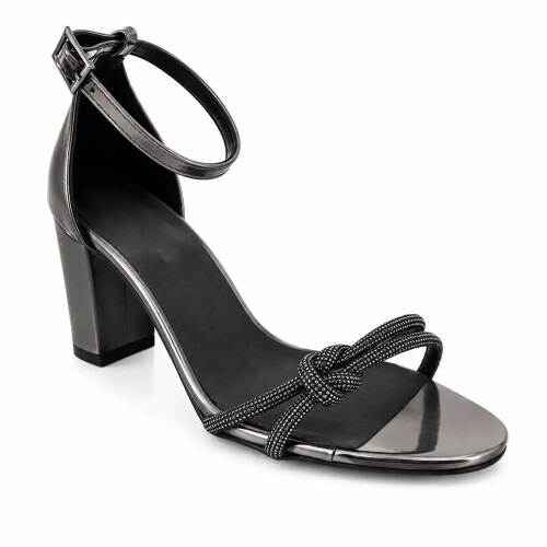 (36, Gray) Ankle Strap Heels with Bow Size 33-43 1