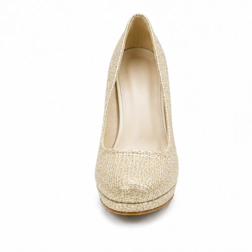(36, Gold) Chunky Platform Heels Size 34-41 1