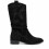 (36, Black) Low Heel Cowboy Knee High Boots Size 35-44 1