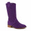 (42, Purple) Low Heel Cowboy Knee High Boots Size 35-44 5