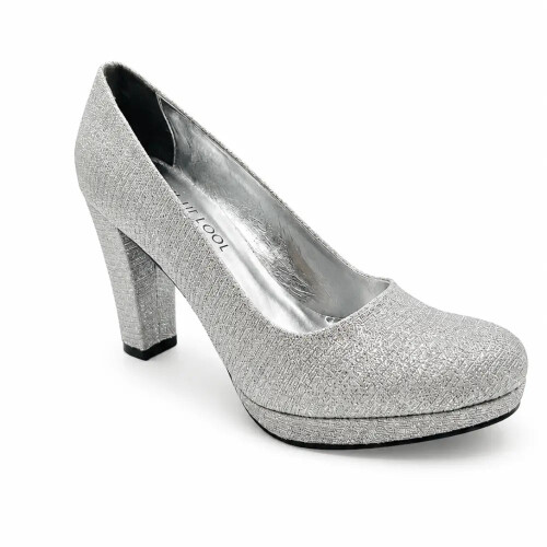 (35, Silver) Chunky Platform Heels Size 34-41 2