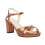 (43, Bronze) Shiny Ankle Strap Chunky Heel Platform Ssndals Size 33-43 1