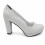 (37, Silver) Chunky Platform Heels Size 34-41 5