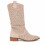 (42, Beige) Low Heel Cowboy Knee High Boots Size 35-44 2