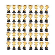 Trofeo Coppa D'Oro In Plastica per Bambini - Confezione da 40 - Premi per I Risultati da 3,8 Pollici - Riconoscimento Ideale per La Scuola e Lo Sport