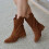 (43, Brown) Summer Cowboy Boots Size 35-44 4
