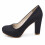 (37, Black) Chunky Platform Heels Size 34-41 6