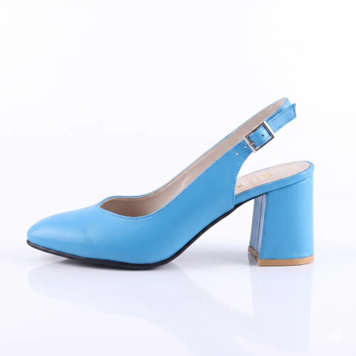 (39, Baby Blue) Ankle Strap Block Heel Sandals Size 34-42