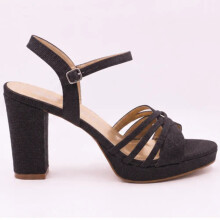 (42, Black) Strappy Heel Wedding Shoes Size 33-43