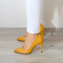 (34, Mustard) Court Shoes Stiletto Heel Size 33-45
