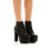 (35, Black) Platform Lace Up Ankle Boots 1