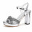 (36, Silver) Strappy Block Heel Sandals Size 33-43 1