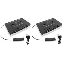 2X Uniwersalna Kaseta Adapter Konwerter 5.0 Taśma Samochodowa Kaseta Audio dla Aux Stereo Muzyka Adapter Kaseta