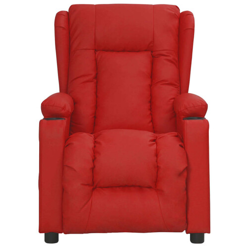 VidaXL vidaXL Massagesessel Elektrisch Weinrot Kunstleder 2