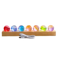 Fantasy Colorful Glass Star Luminous Planet Astronomy Planets Fantastic Style Home-Decoration B