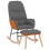 VidaXL vidaXL Schaukelsessel mit Hocker Hellgrau Stoff 2
