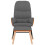 VidaXL vidaXL Schaukelsessel mit Hocker Hellgrau Stoff 3