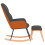 VidaXL vidaXL Schaukelsessel mit Hocker Hellgrau Stoff 4