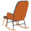 VidaXL vidaXL Schaukelsessel mit Hocker Hellgrau Stoff 5