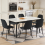 AINPECCA (Black, 4PCS Chair) 4PCS Velvet Dining Chairs 8