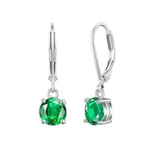 (Zircon Green) Classic 12th Birthday Zircon Earrings, perfect for delicate jewelry for petite girls