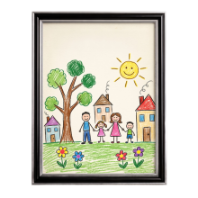 Ramka na Zdjęcie Plakat 20 x 25 cm Dekoracyjna Vintage Czarna Drewniana