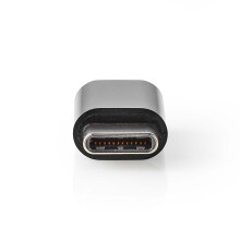 USB-C adaptér | USB 2.0 | USB-C samec | USB Micro-B samice | 480 Mbps | Kulatý | Poniklovaný | Černá | Box