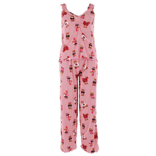 un-bearably cute Ladies Ruffle Tank Teddy Bear Pyjama Set 1