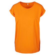 (4XL, Paradise Orange) Build Your Brand Womens/Ladies Extended Shoulder T-Shirt