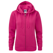 (L, Fuchsia) Russell Ladies Premium Authentic Zipped Hoodie (3-Layer Fabric)