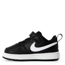 (9 UK Child, Black/Green/White) Nike Childrens/Kids Court Borough Leather Trainers
