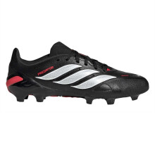 (12 UK Child, Black/Red) Adidas Childrens/Kids Predator League Firm Ground Football Boots