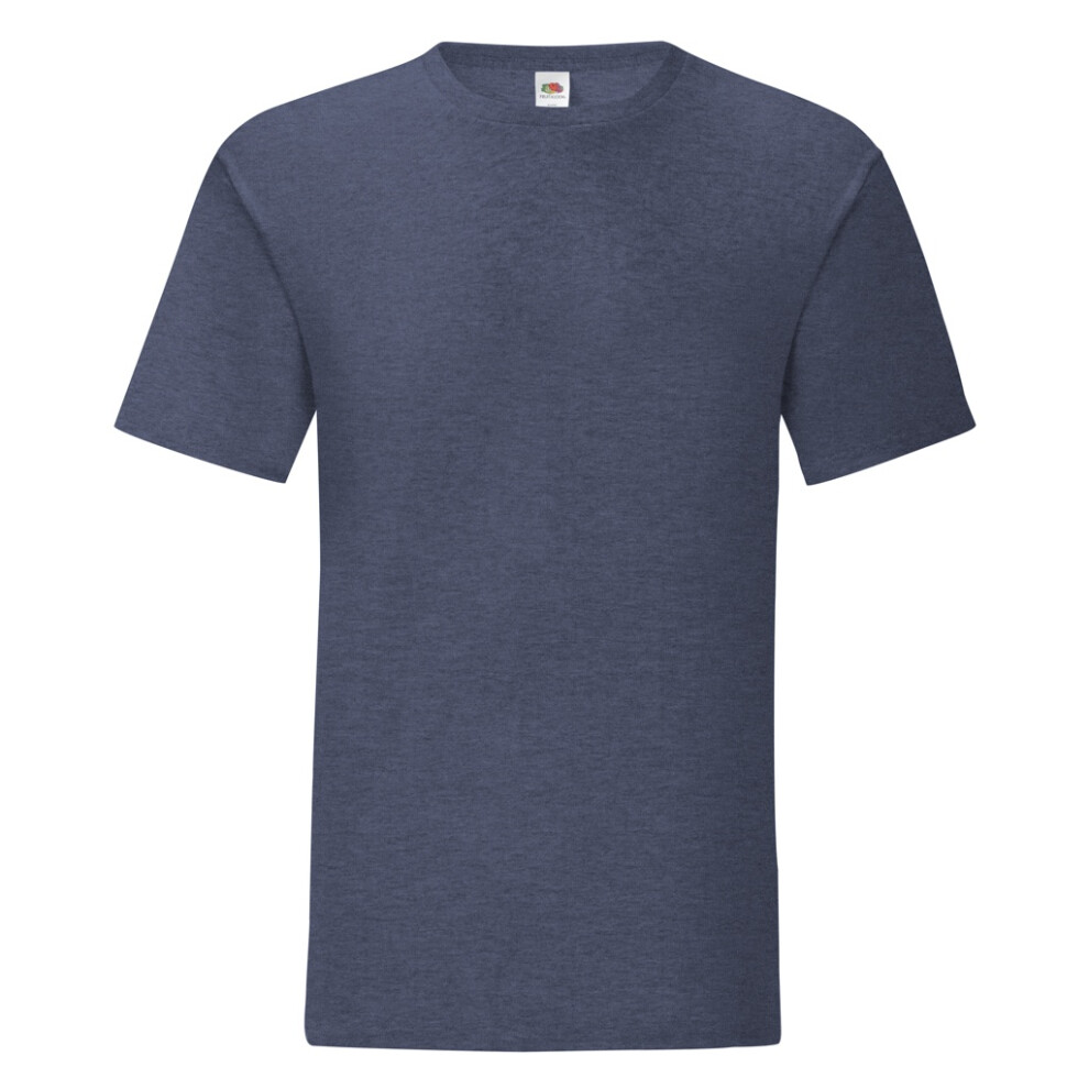Fruit Of The Loom (S, Heather Navy) Mens Iconic T-Shirt (Pack Of 5)