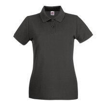 (M, Light Graphite) Fruit Of The Loom Womens/Ladies Premium Fitted Short-Sleeved Polo Shirt