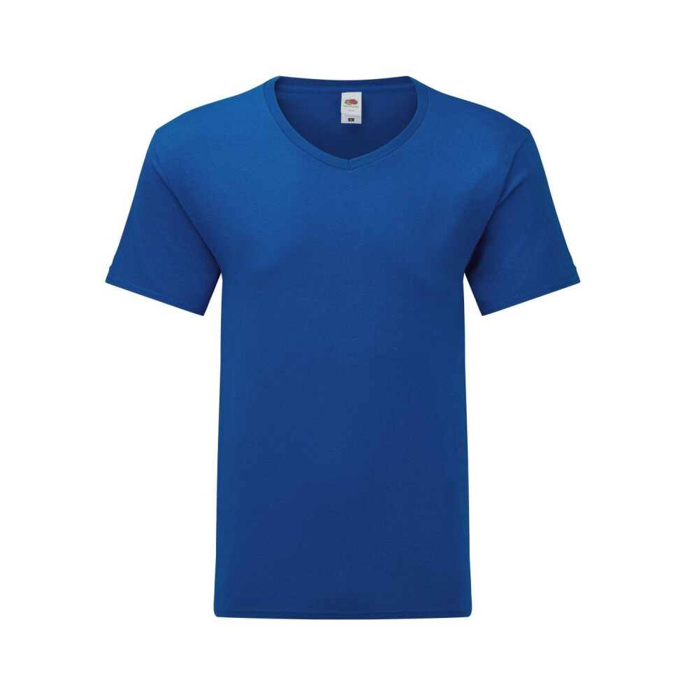 Fruit Of The Loom (S, Royal Blue) Mens Iconic 150 V Neck T-Shirt