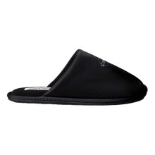 (8 UK, Triple Black) Calvin Klein Mens Wordmark Flat Mules