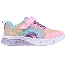 (8 UK Child, Pink) Slazenger Childrens/Kids Rainbow Heart Light Up Flat Trainers