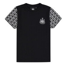 (11-12 Years, Black) Source Lab Childrens/Kids Newcastle United FC Sleeve Detail T-Shirt