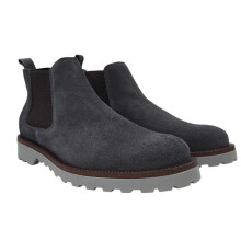 (11 UK, Grey) Nicholas Deakins Mens Republic Suede Flat Chelsea Boots