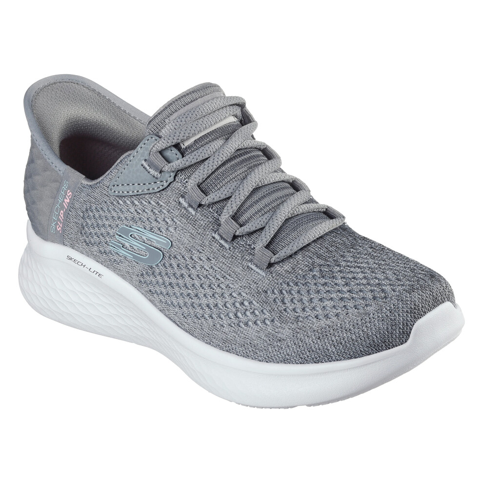 Skechers (8 Uk, Grey) Womens/Ladies Skech-Lite Pro Natural Trainers