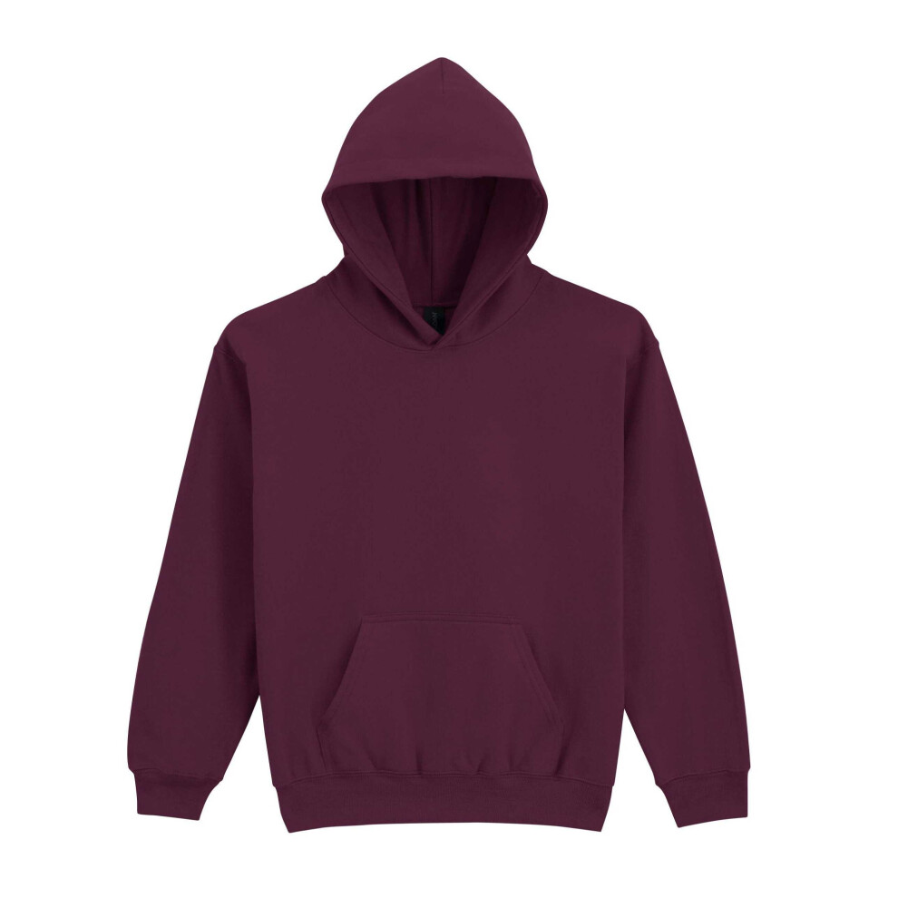 Gildan (7-8 Years, Maroon) Childrens/Kids Softstyle Fleece Midweight Hoodie