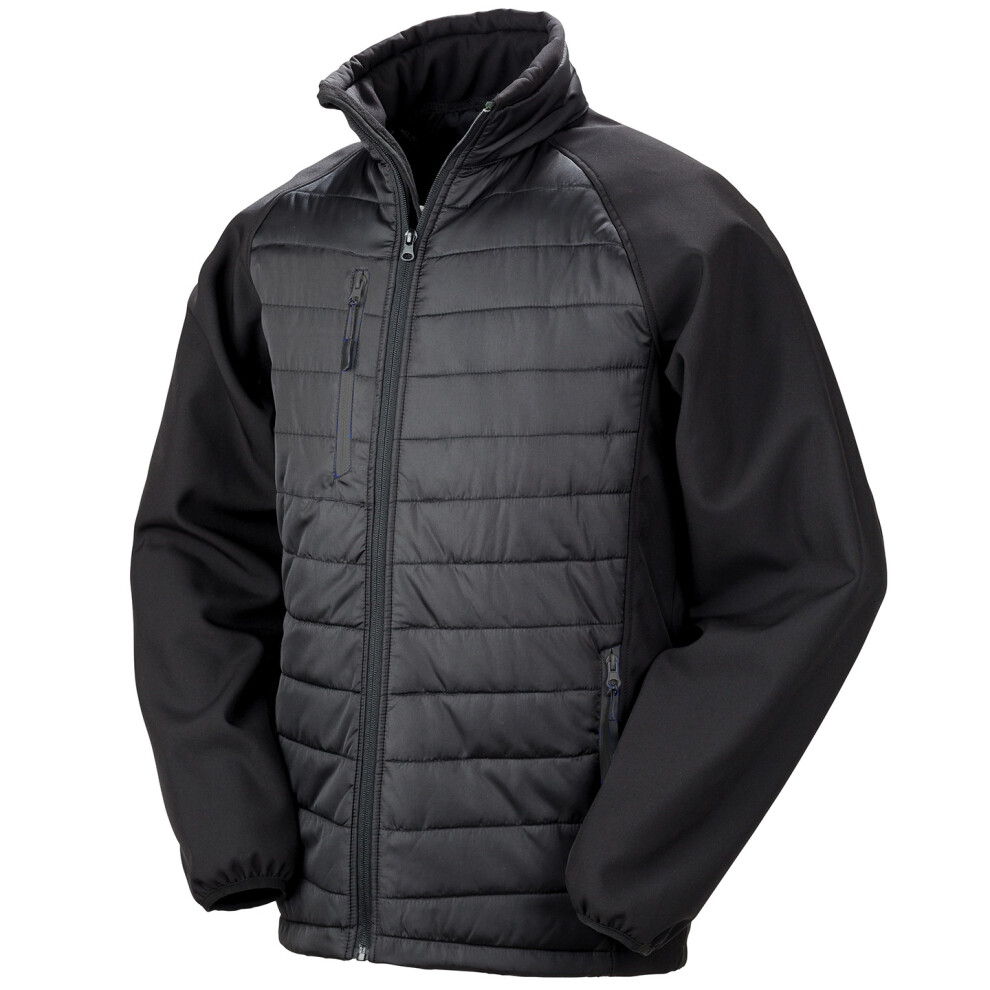Result (M, Black) Unisex Adult Compass Softshell Padded Jacket