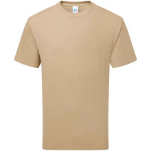 (XL, Tan) Russell Mens Classic Ringspun Cotton T-Shirt