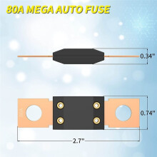 MEGA Fuse Block ANL Bolt- Blade Fuse Holder Flat Type Fuse for Car Boat 250A