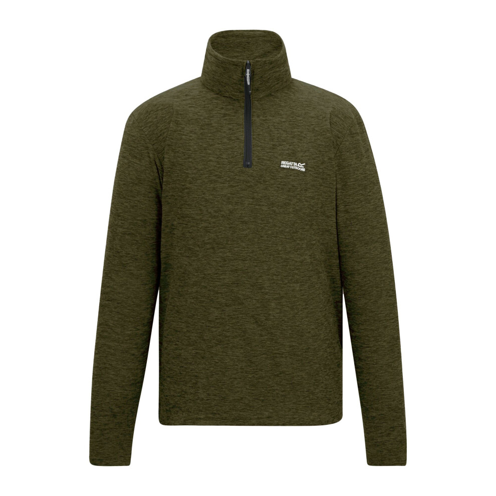 Regatta (S, Olive Night) Mens Thompson Marl Half Zip Fleece Jacket