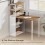 Homcom HOMCOM Foldable Computer Desk, Home Office Desk for Small Spaces, Natural 5