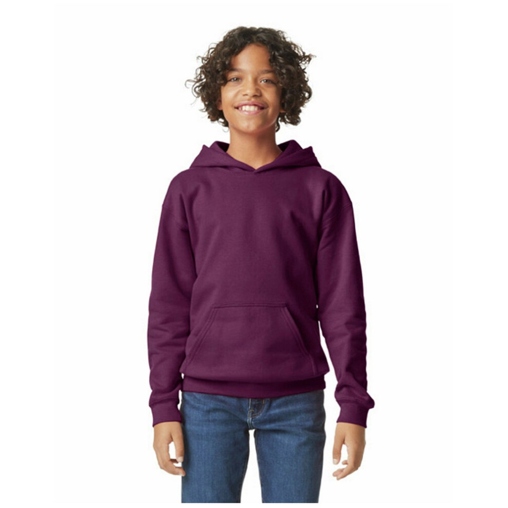 Gildan (5-6 Years, Maroon) Childrens/Kids Softstyle Plain Midweight Hoodie