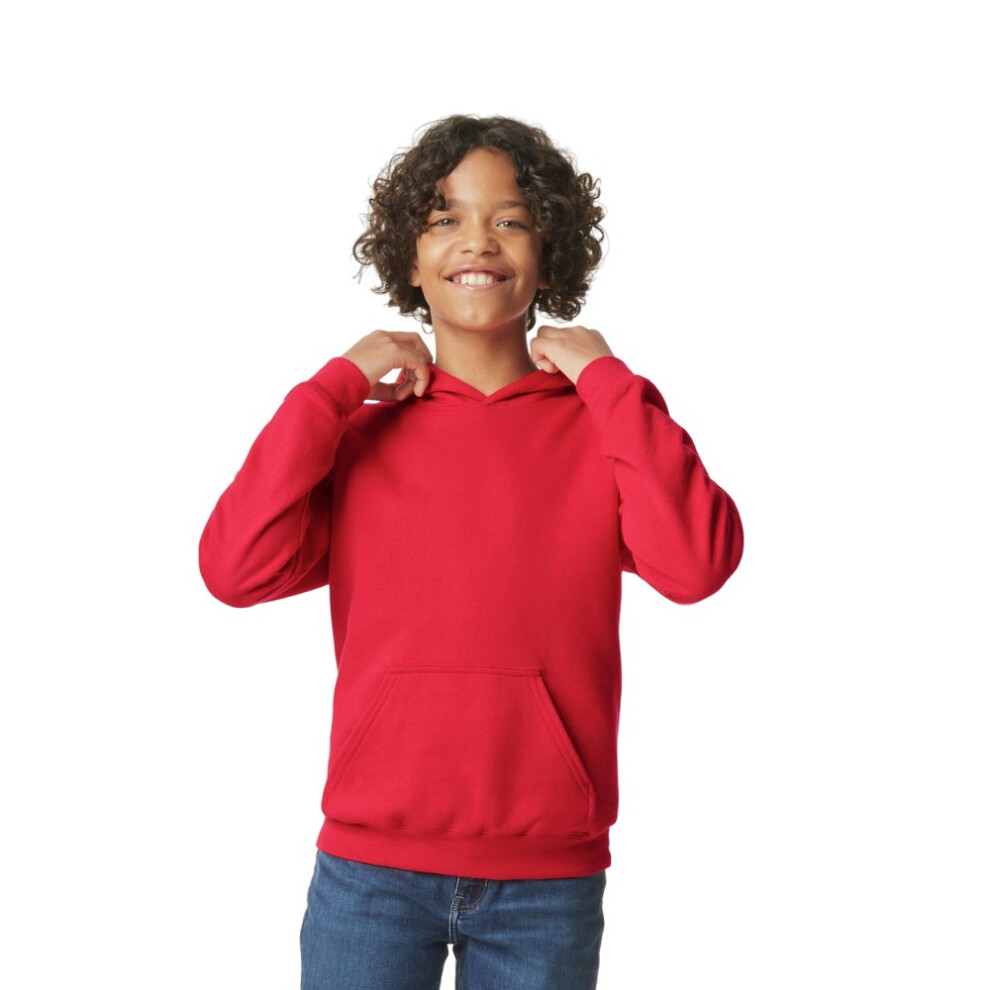 Gildan (3-4 Years, Red) Childrens/Kids Softstyle Plain Midweight Hoodie