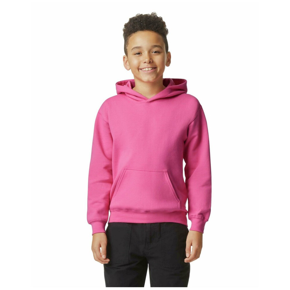Gildan (5-6 Years, Pink Lemonade) Childrens/Kids Softstyle Plain Midweight Hoodie